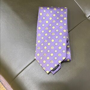 Versace Purple and Gold Polka Dot Tie
